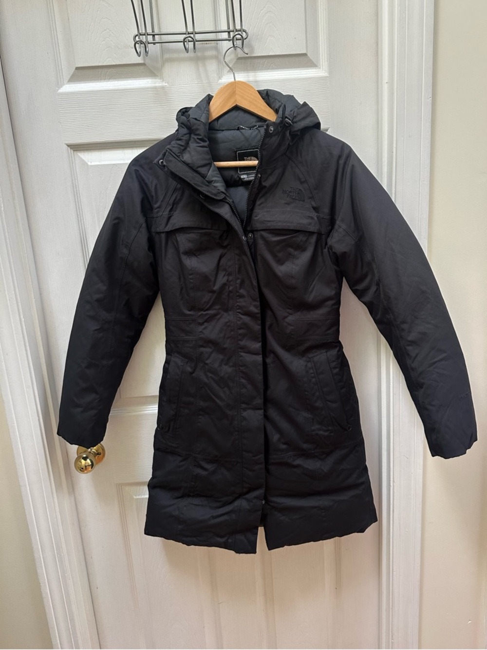 The North Face Arctic Parka Black Insulated Hooded Coat jacket winter puffer xs